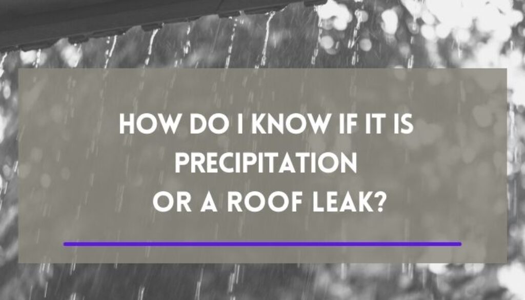 How do I know roof leak or precipitation